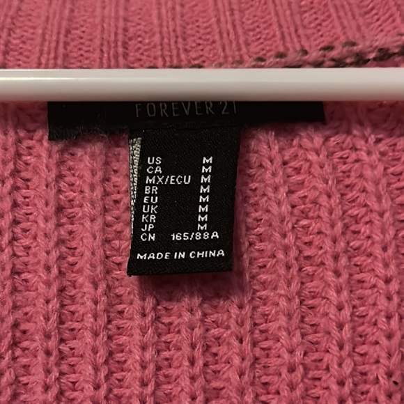 Forever 21 Pink & Brown Cardigan Sweater - Picture 2 of 3